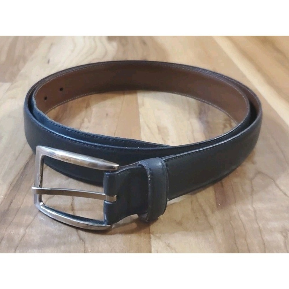 Jones New York Black Italian Leather Belt Size 40